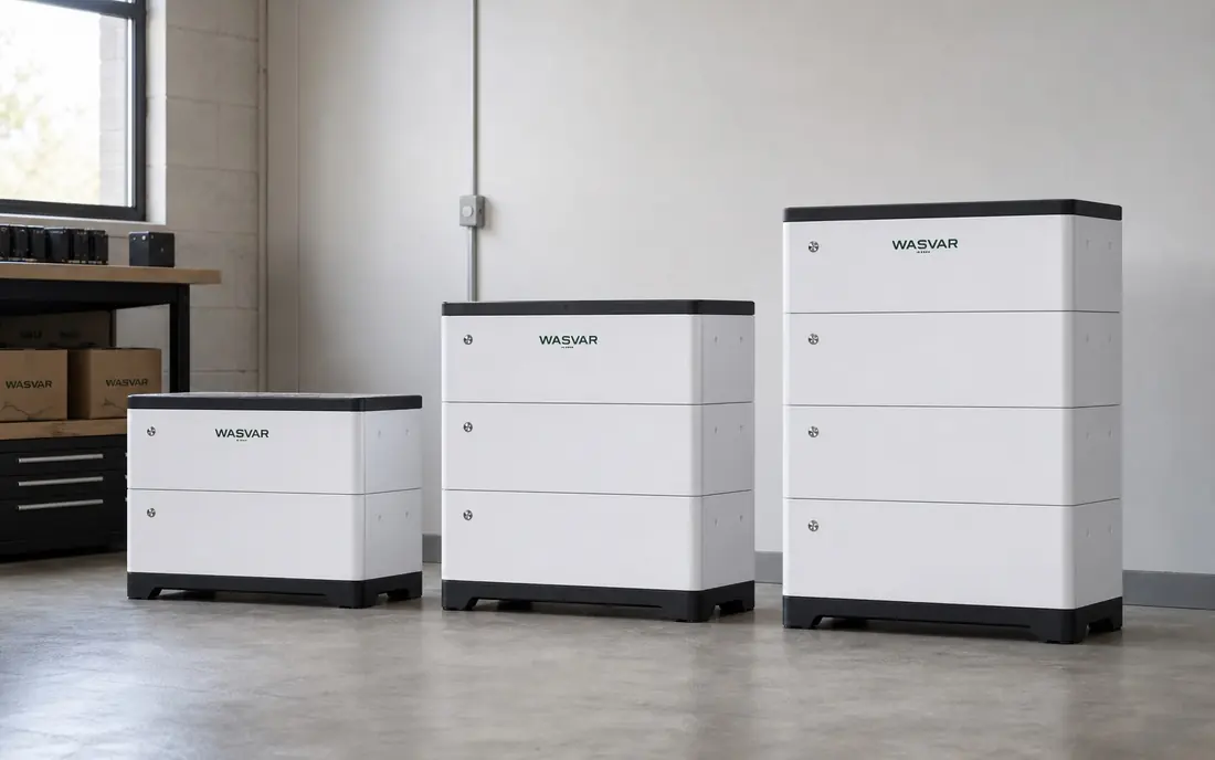 Three Wasvar modular floor-standing battery configurations in a distributor sample room